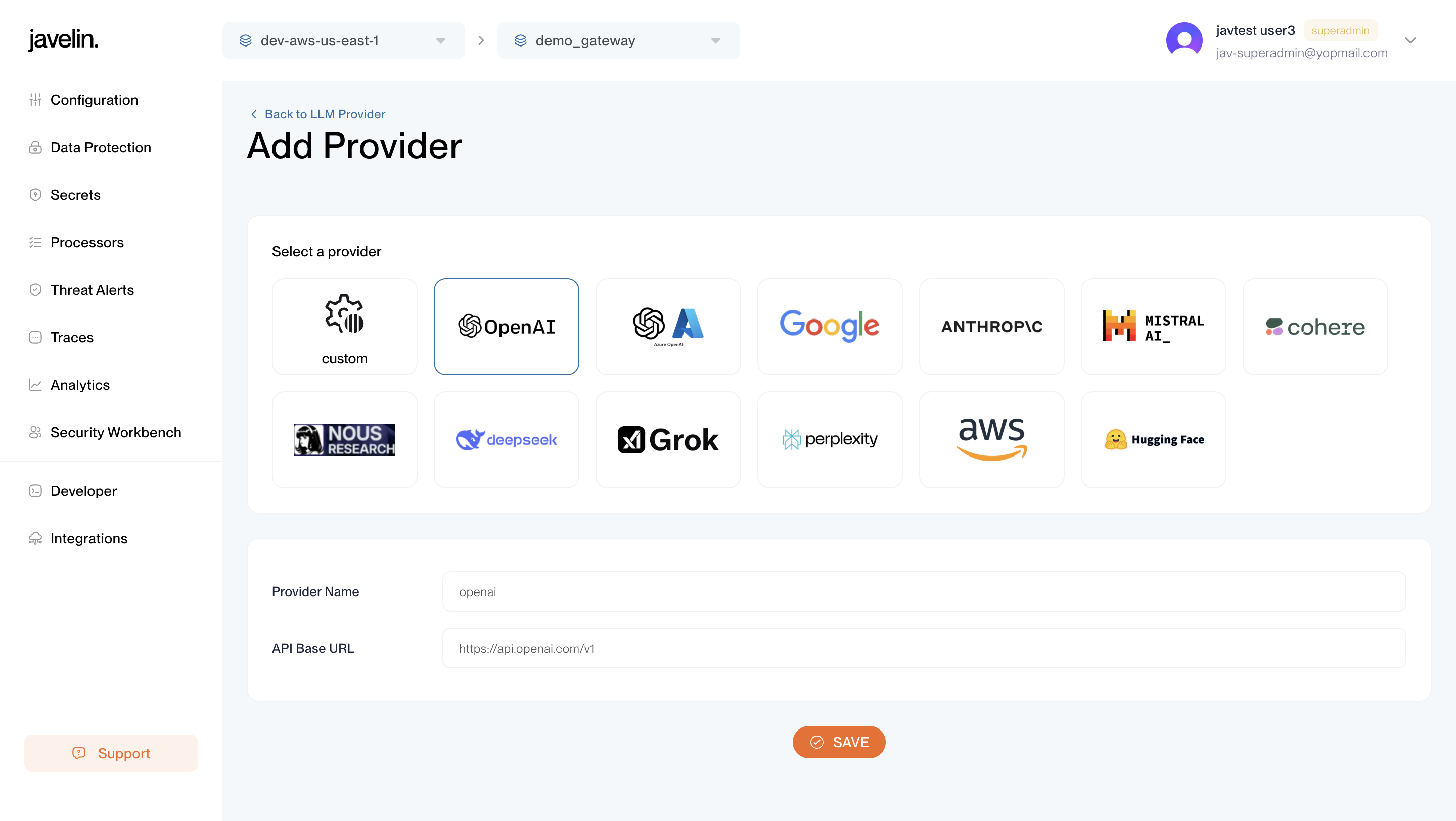 Provider Configuration