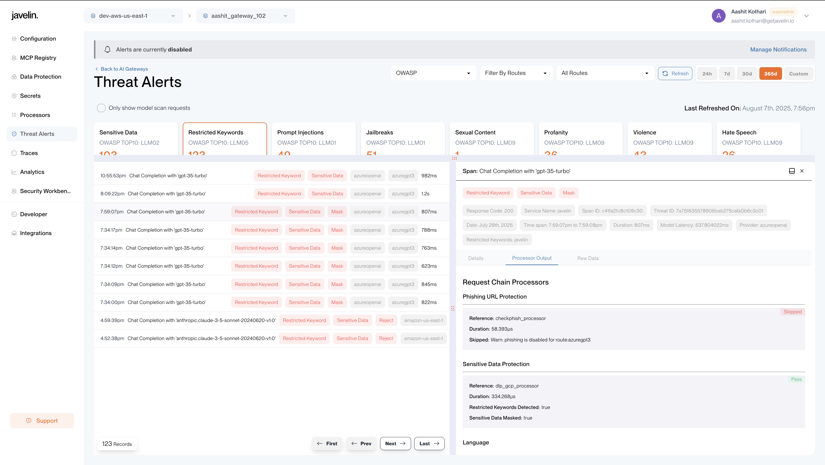 Threat Alert Processor Output Image